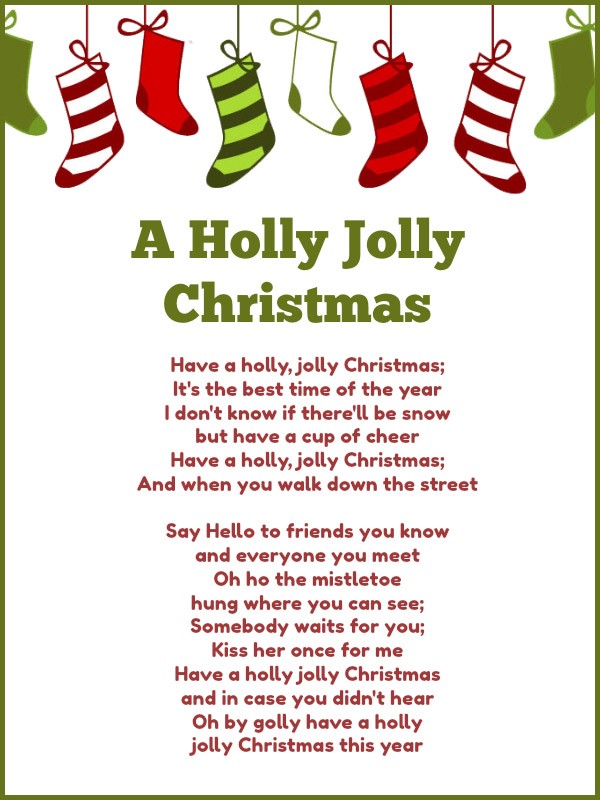 Have A Holly Jolly Christmas lyrics