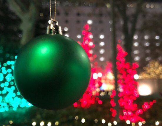 Aesthetic blurry Christmas lights
