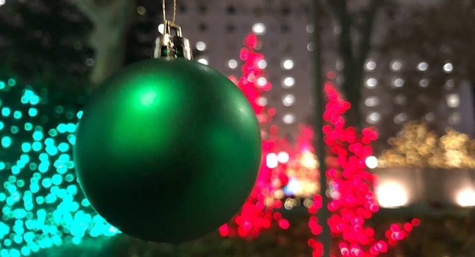 Aesthetic blurry Christmas lights