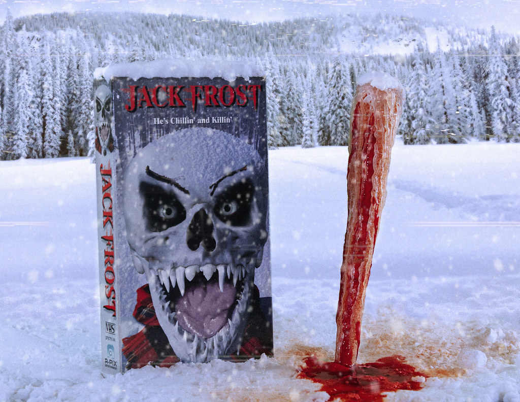Jack Frost horror movie DVD cover page, Christmas horror movies