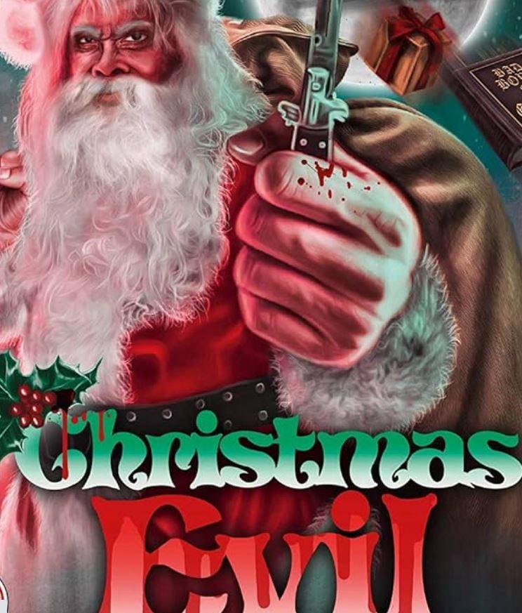 Festive DVD cover for 'Christmas Evil' with holiday-inspired artwork., Christmas horror movies